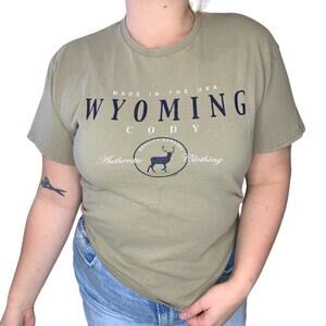 Vintage Cody Wyoming Western Country Ranch Graphic Tee T-Shirt Large